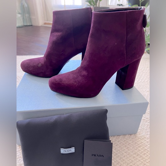 Prada Calzature Donna Suede Bootie, 39 - Picture 3 of 8